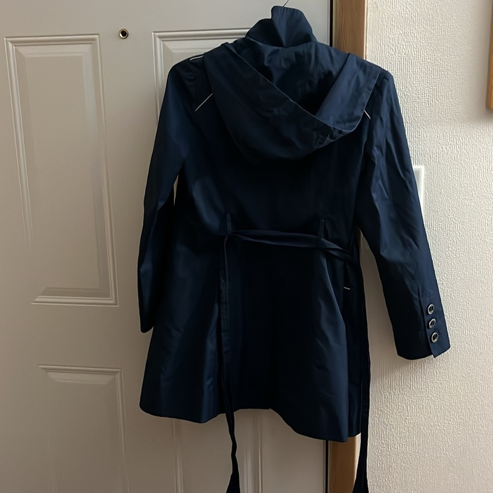 GUESS Women's Navy Trench Coat - Picture 2 of 7
